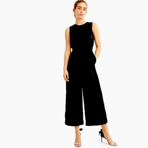 J.Crew black velvet jumpsuit